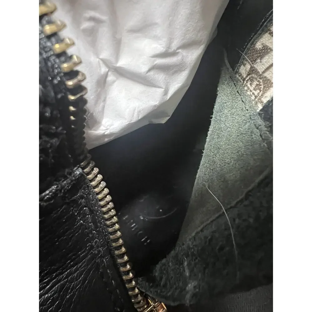 Tory Burch Boots Womens 8.5 M Elena Over The‎ Knee OTK Black Pebbled Leather Zip